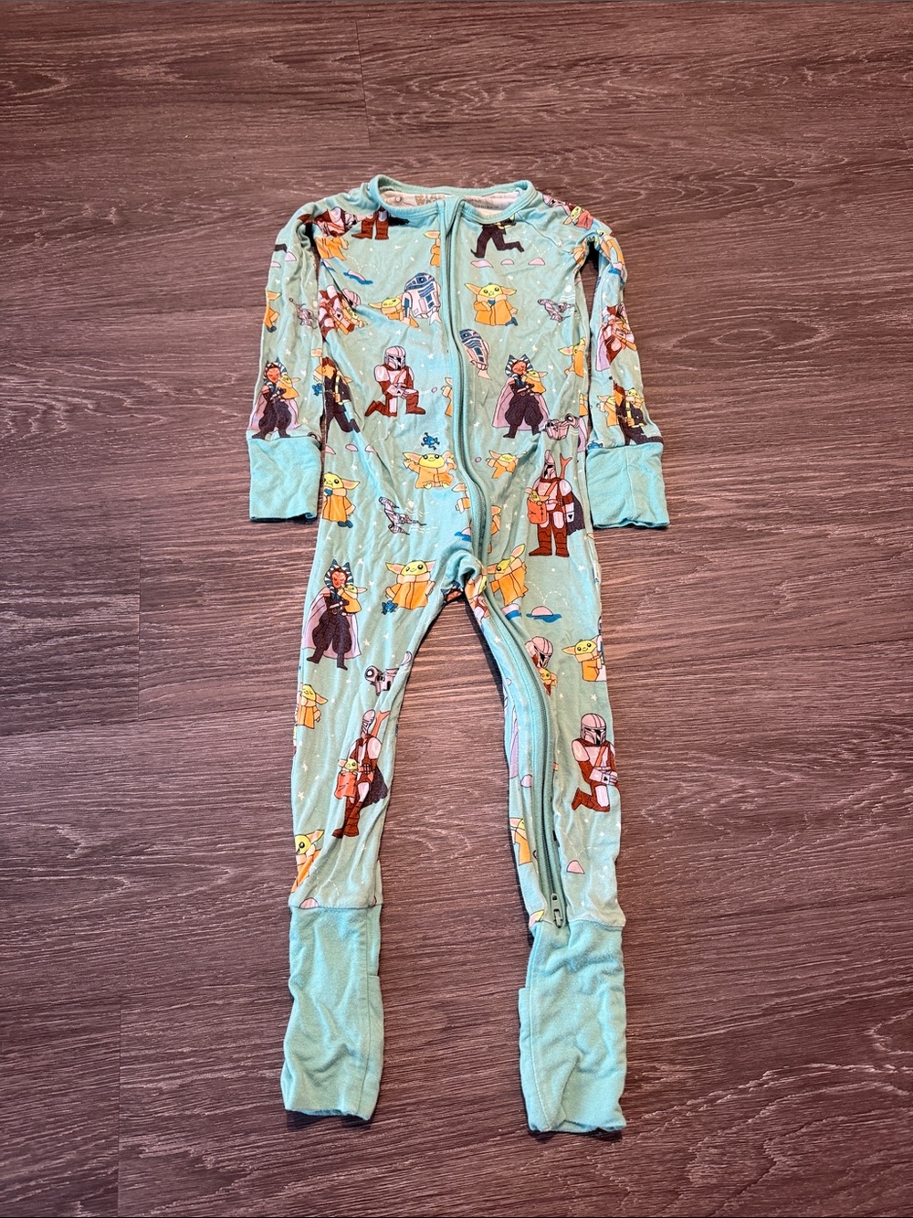 Little Sleepies Mint Green Star Wars Character Footed One-Piece